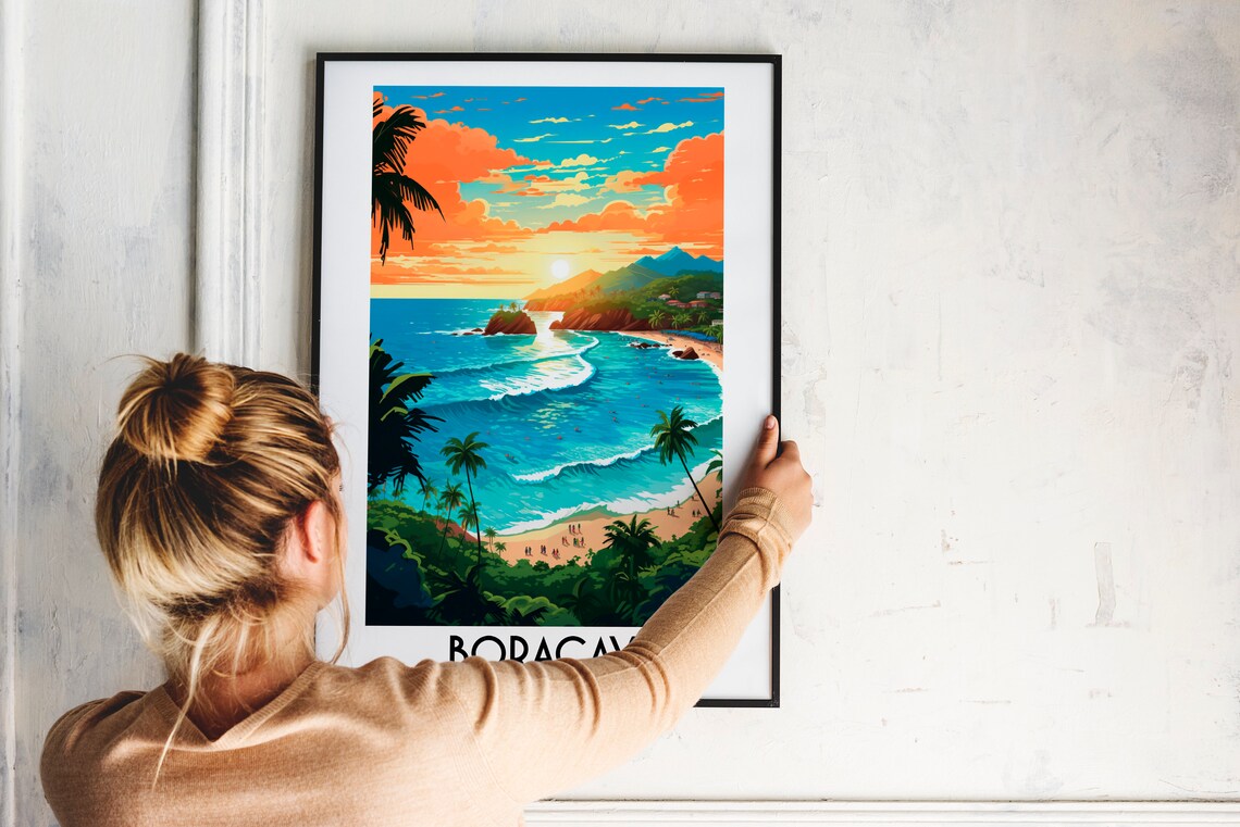Boracay Travel Poster, Philippines Home Decor - Image 2