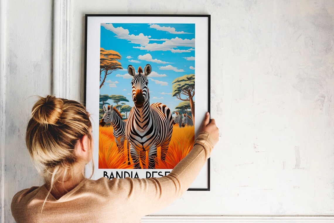 Bandia Reserve Senegal Travel Poster, Africa Art Print - Image 2