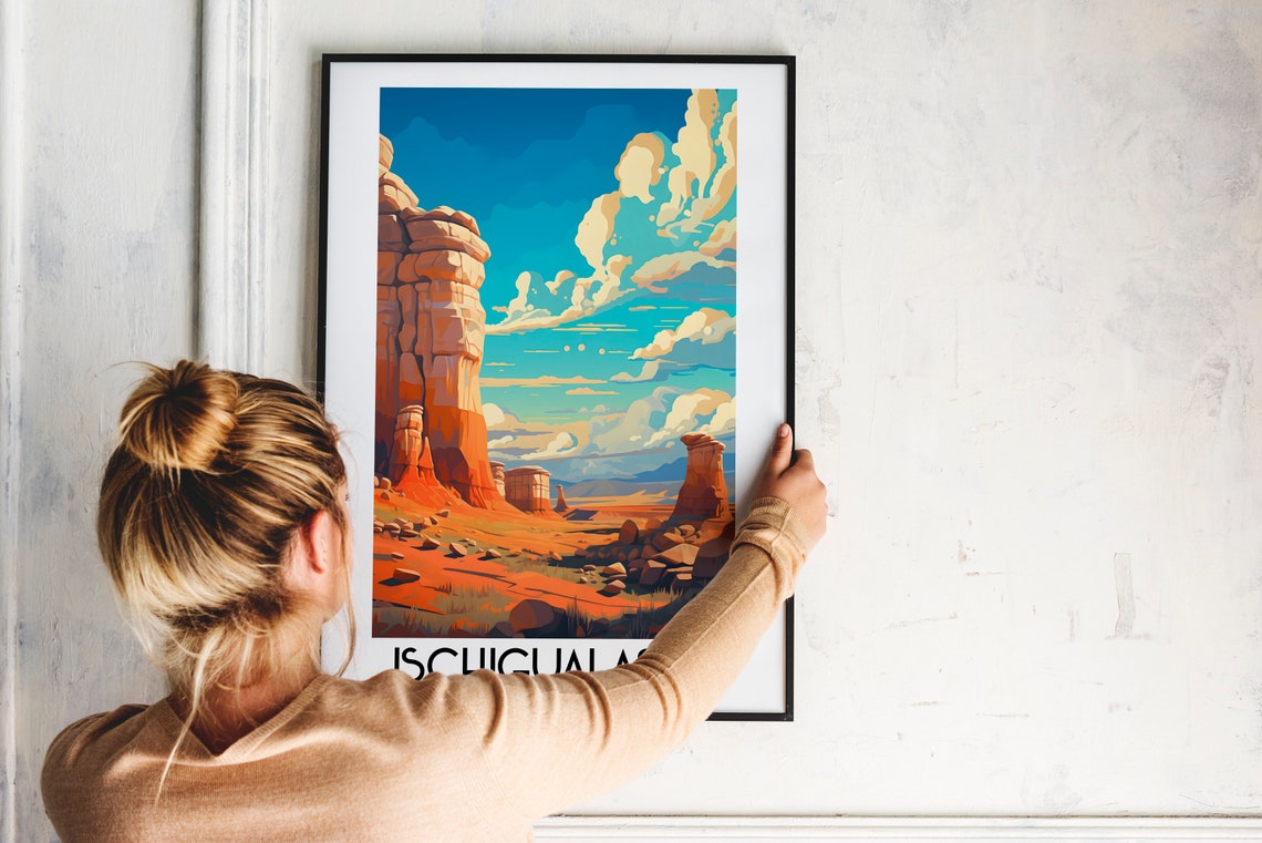 Ischigualasto Provincial Park Argentina Rock Formations Scenic Poster - Image 2