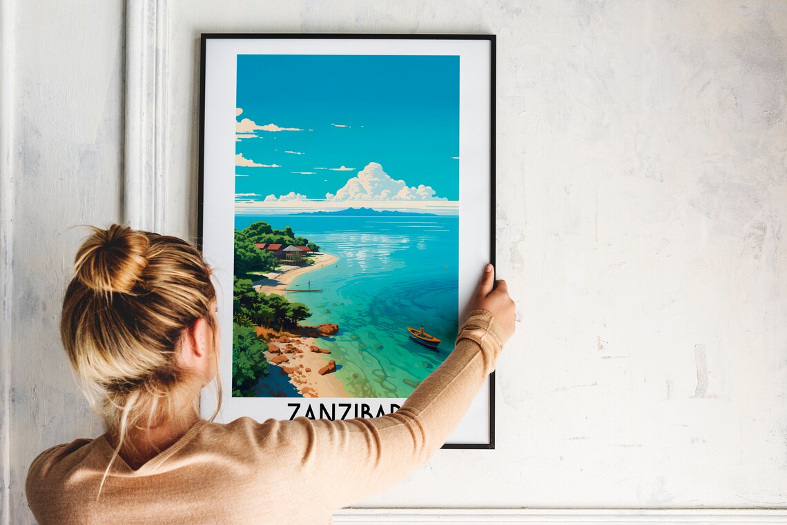 Zanzibar Travel Poster, Tanzania Home Decor - Image 2