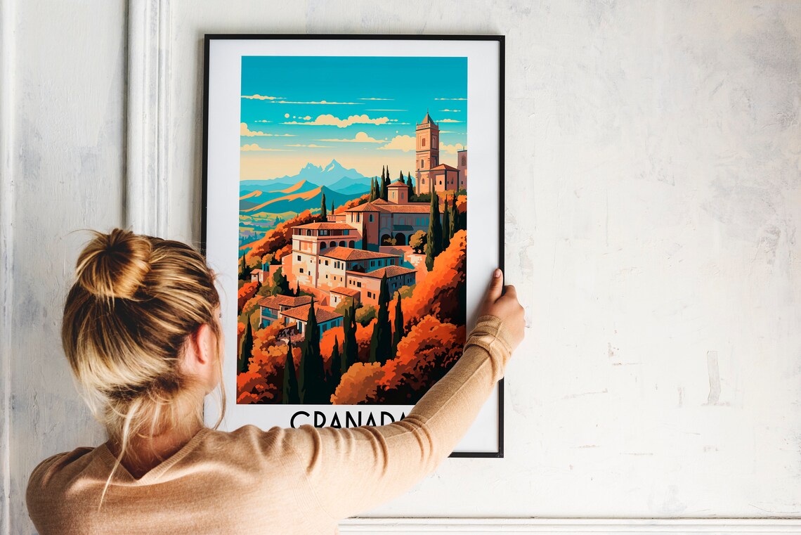 Granada Travel Poster, Spain Andalusia Wall Art - Image 2