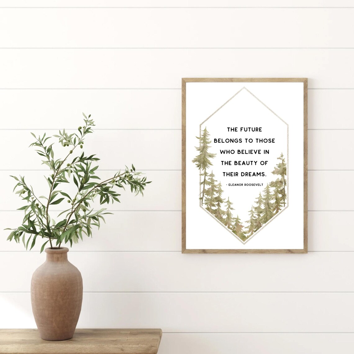 The Future Belongs To Those Who Believe In The Beauty Of Their Dreams Eleanor Roosevelt Quote Watercolor - Image 3