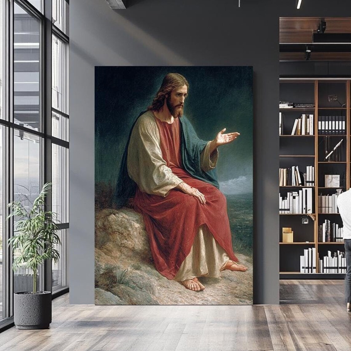 Jesus Christ Classic Seated Portrait Timeless Biblical Masterpiece Poster
