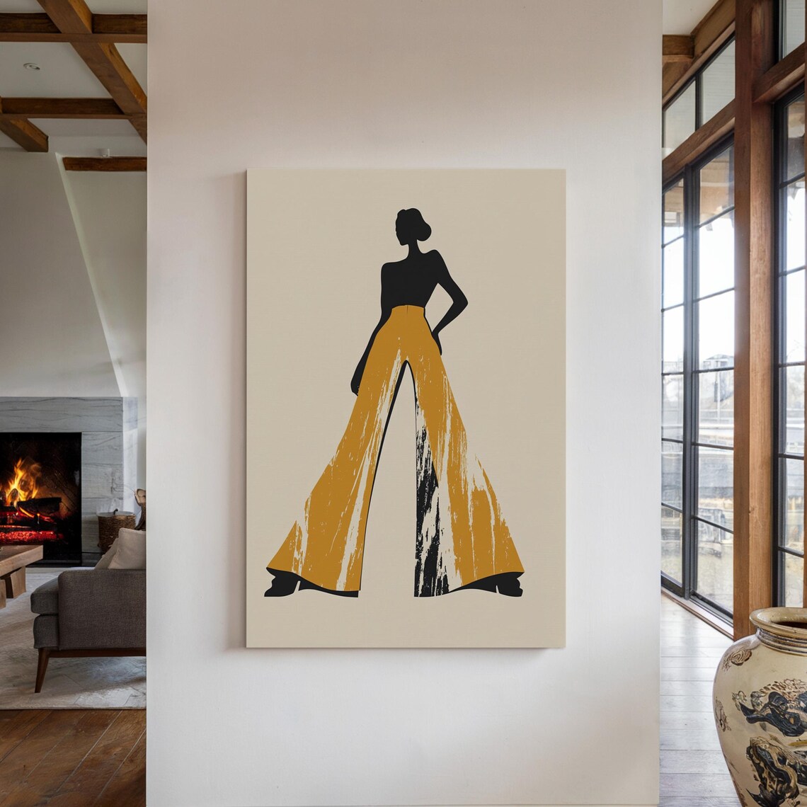 Fashion Inspired Abstract Silhouette, Modern Woman