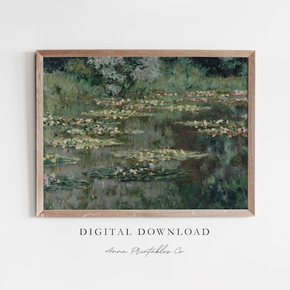 Claude Monet Waterlilies Vintage Fine Art Print