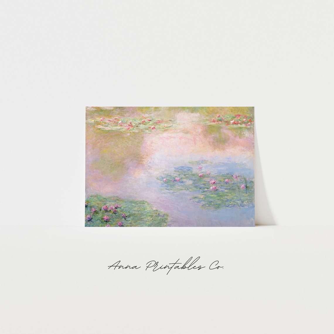 Monet Water Lilies Vintage Impressionist Art Print
