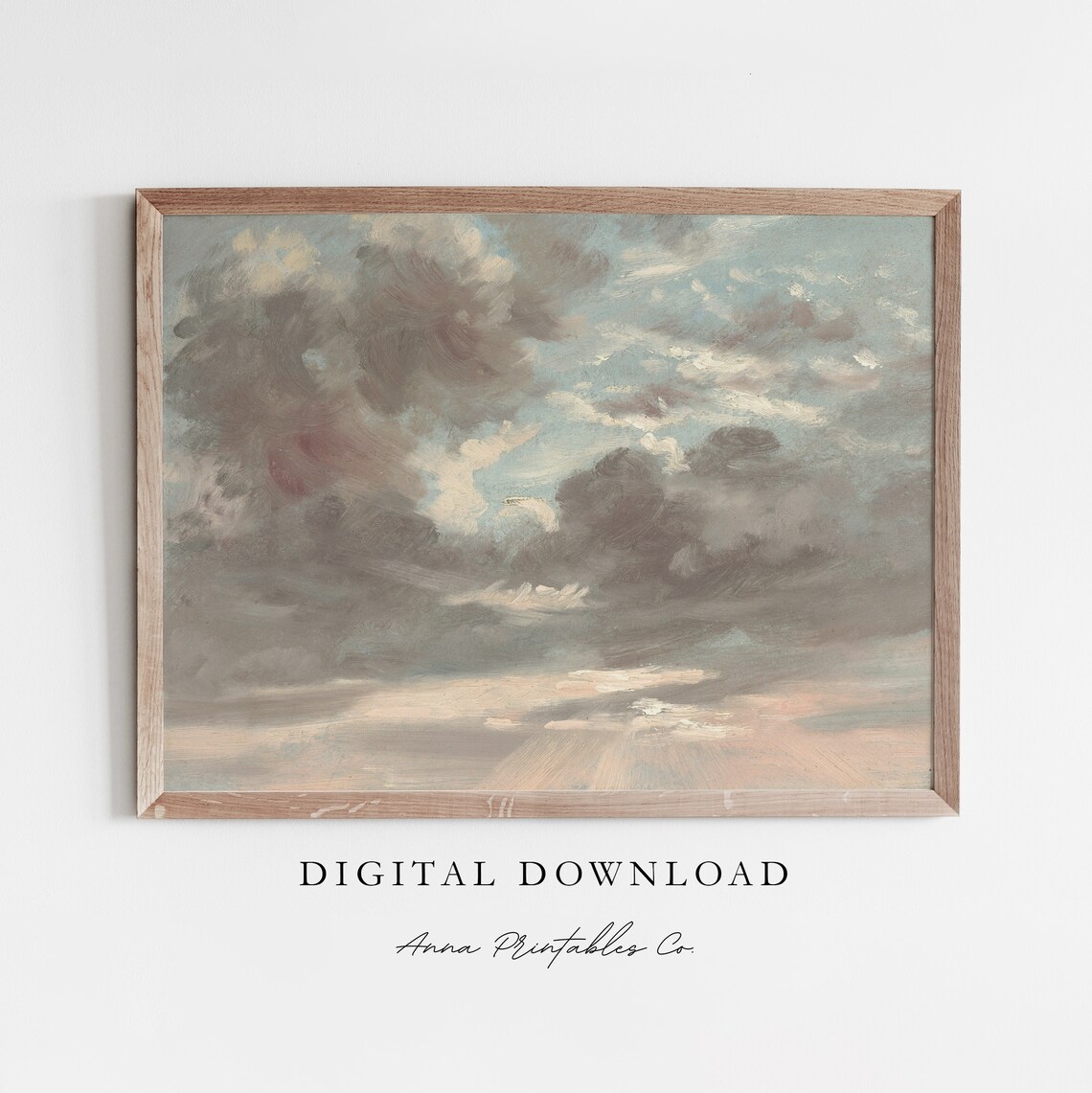 Cloud Study III Antique Sky Painting, Art Print