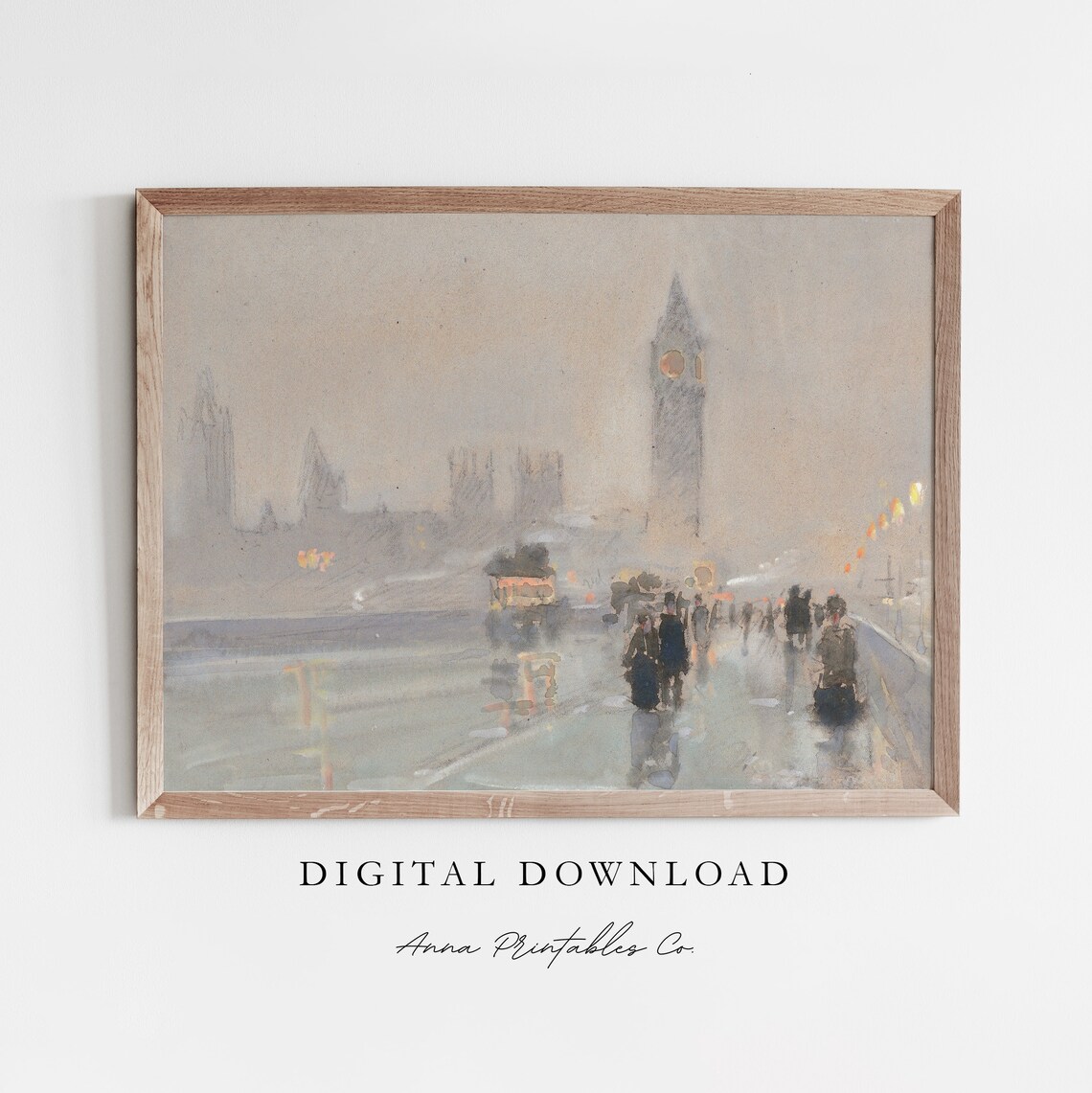Big Ben Antique London Cityscape Art Print