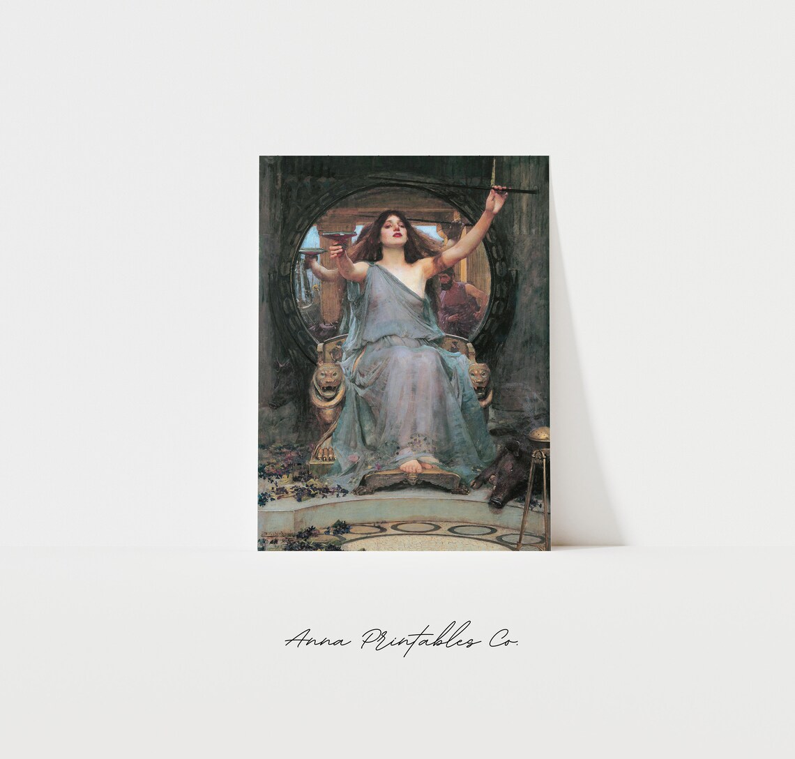 Circe Offering the Cup To Odysseus, Vintage Art Print