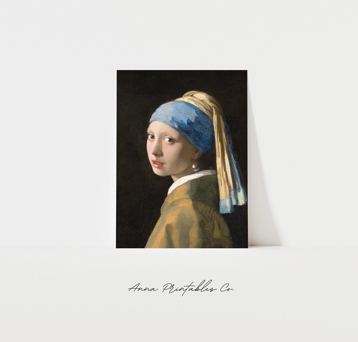 Vermeer Girl With a Pear Earring, Baroque Art Print