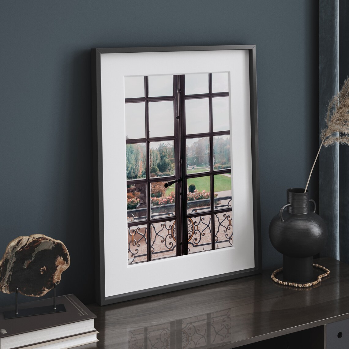 Paris French Window Balcony Garden View Romantic Wall Art Poster - Image 5