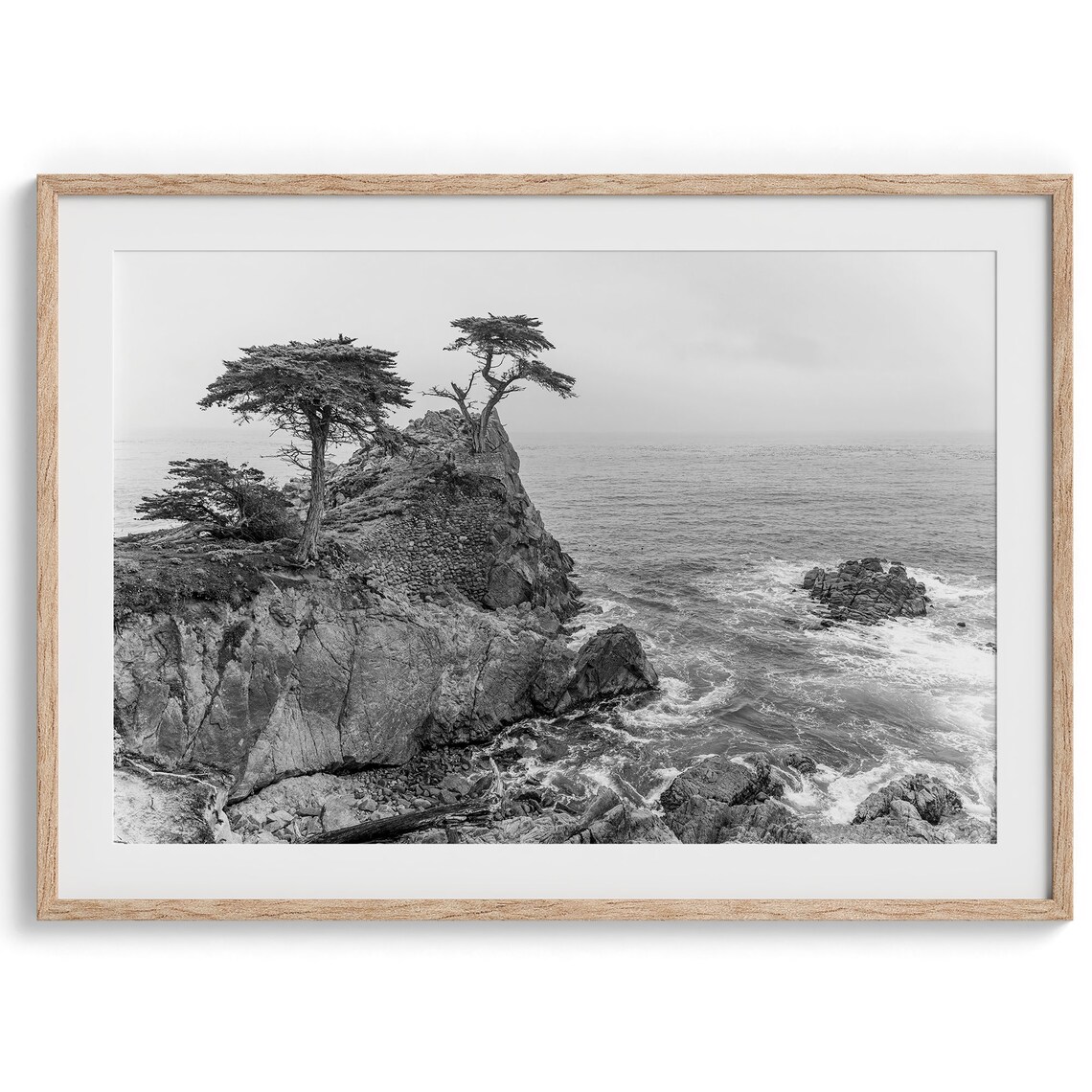 Lone Cypress California Coastal Travel Poster