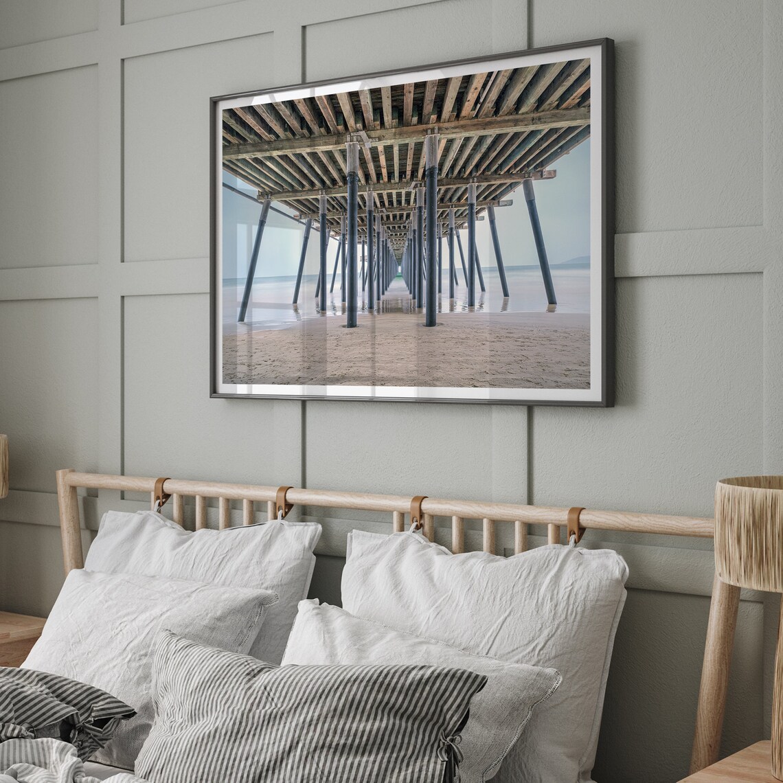 Pismo Beach Pier Boho Coastal Landscape Art Print - Image 4