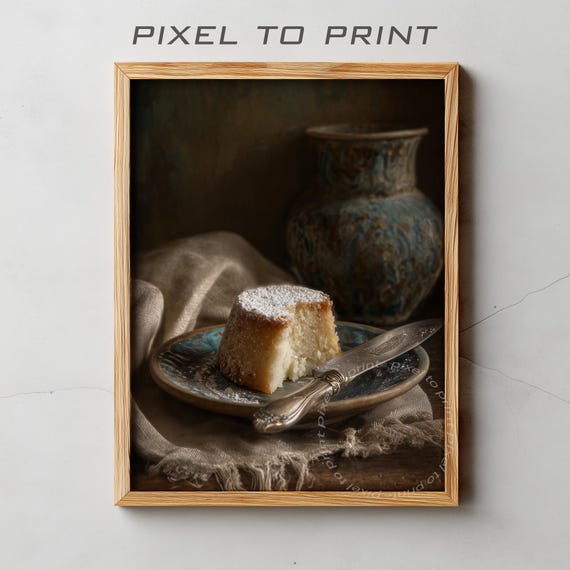 Trendy Kitchen Print Cake Painting Breakfast Girly Food And Drink Wall Art