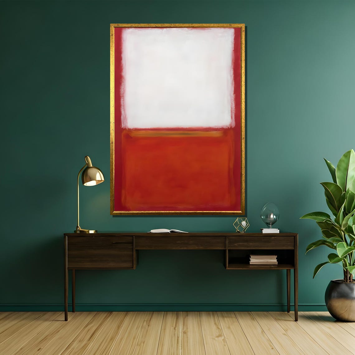Rothko Style Red And White Color Field Abstract Painting Poster - Image 5