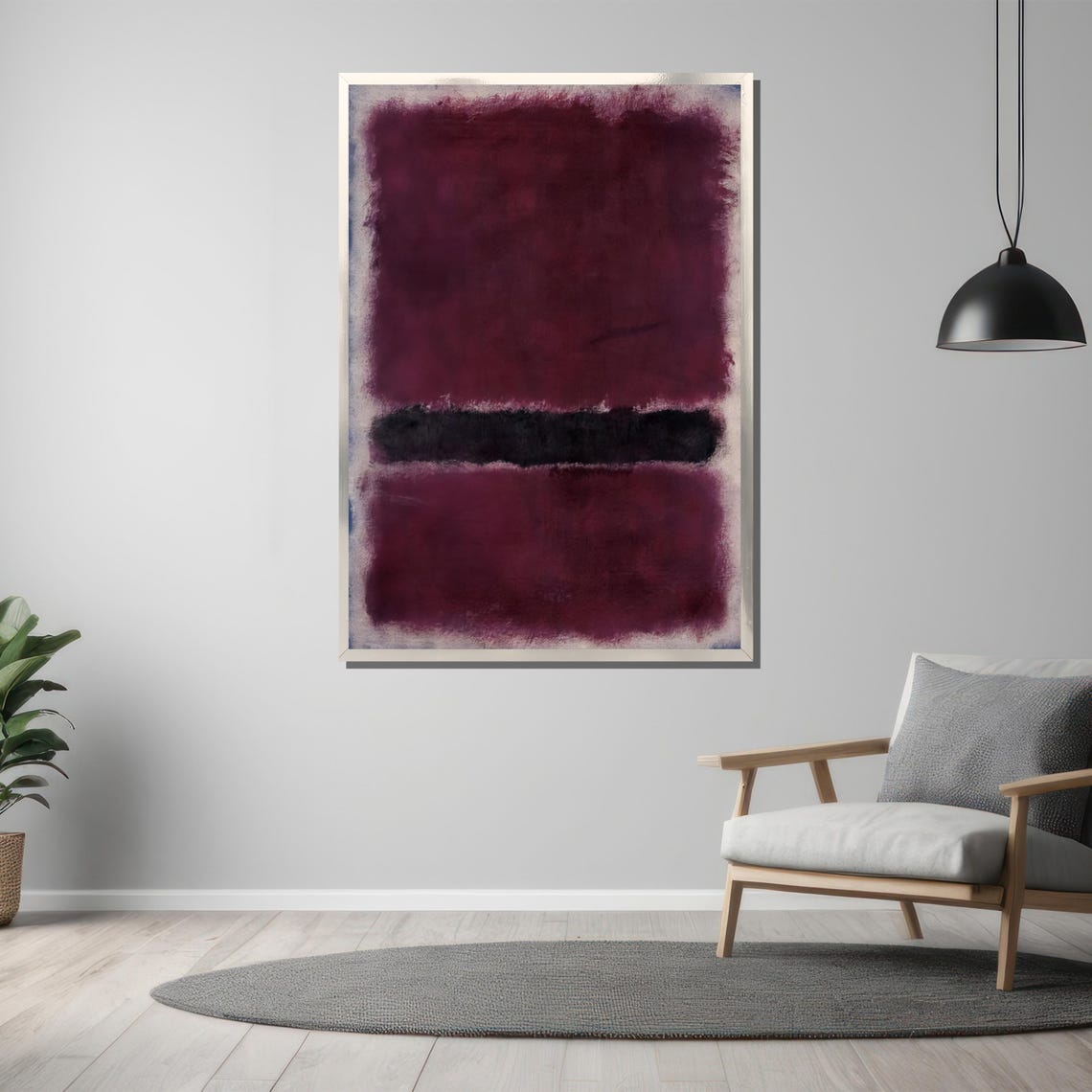 Vibrant Red Mark Rothko Painting Bold Abstract Art Gift For Modern And Elegant Home Decor - Image 3