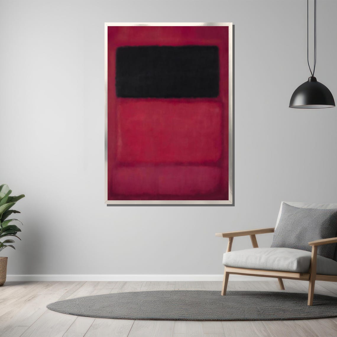 Mark Rothko Inspired Red And Black Painting Timeless Abstract Art Gift For Bold Home And Office Wall Dcor - Image 3