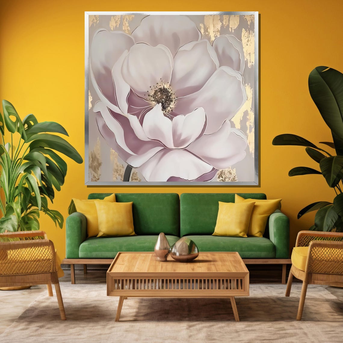 Soft Pink Blossom Close Up with Sparkling Gold Flecks Floral Poster - Image 3