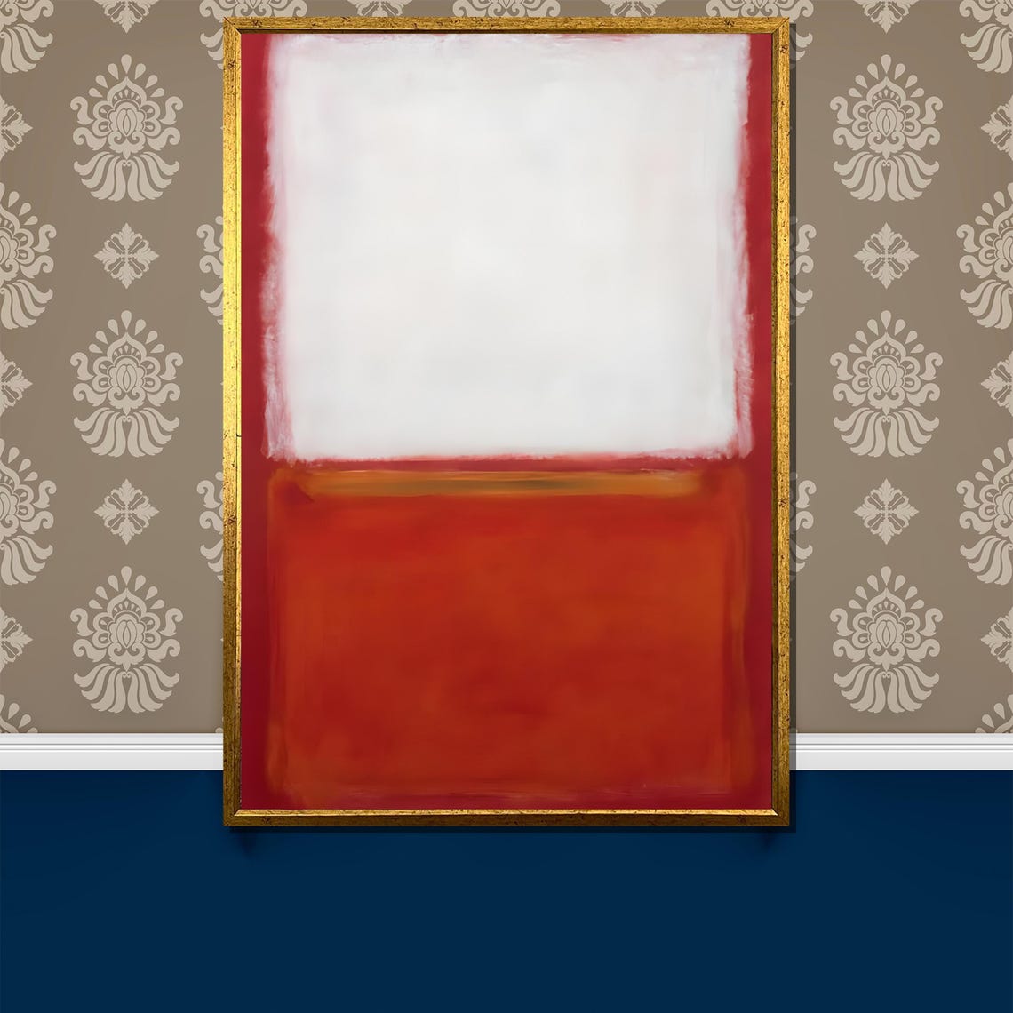 Mark Rothko Red And White Painting Bold Abstract Art Gift For Modern Home Dcor And Elegant Wall Accent