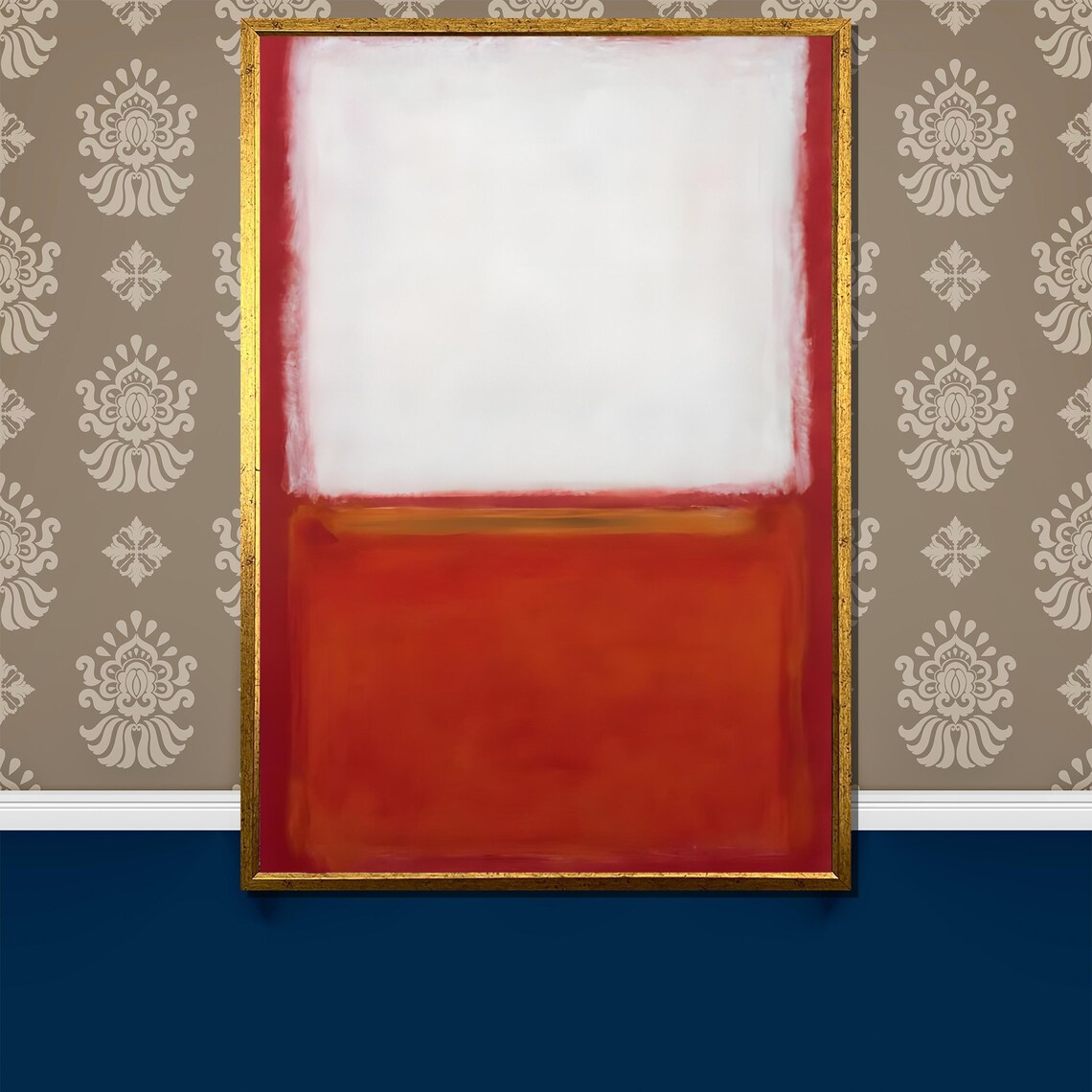Rothko Style Red And White Color Field Abstract Painting Poster