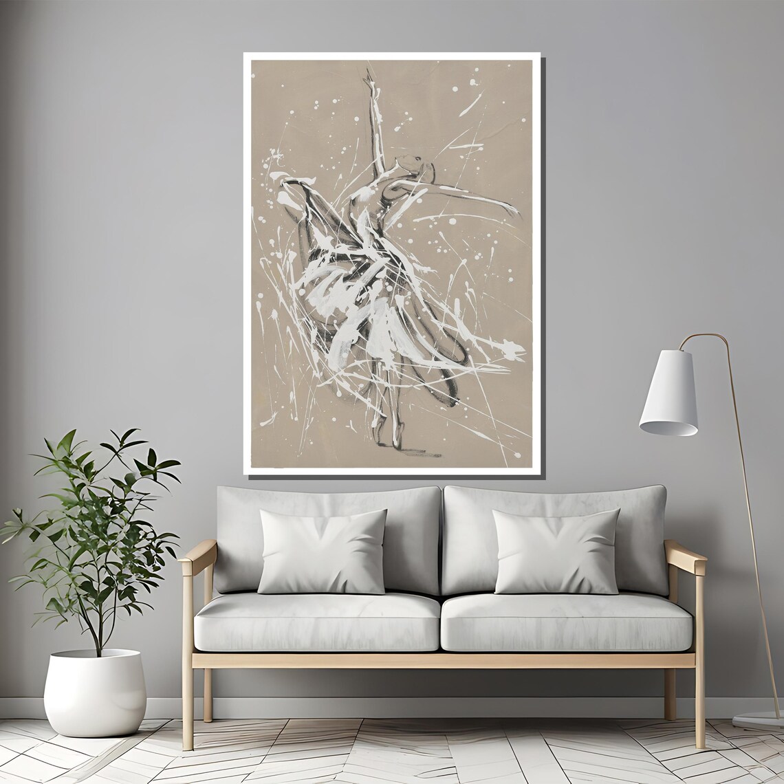 Abstract Ballerina, Modern Dance Wall Art Print - Image 2