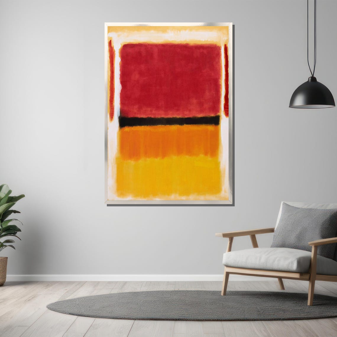 Mark Rothko Red And Orange Painting Abstract Expressionist Art Gift For Modern Home Decor And Bold Interiors - Image 3