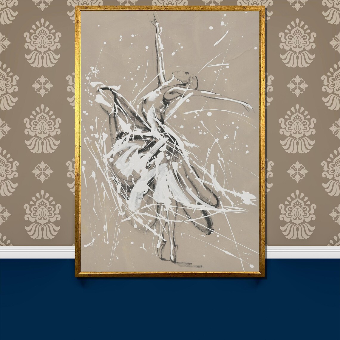 Abstract Ballerina, Modern Dance Wall Art Print