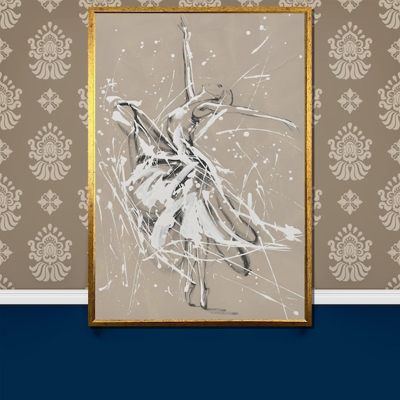 Abstract Ballerina, Modern Dance Wall Art Print