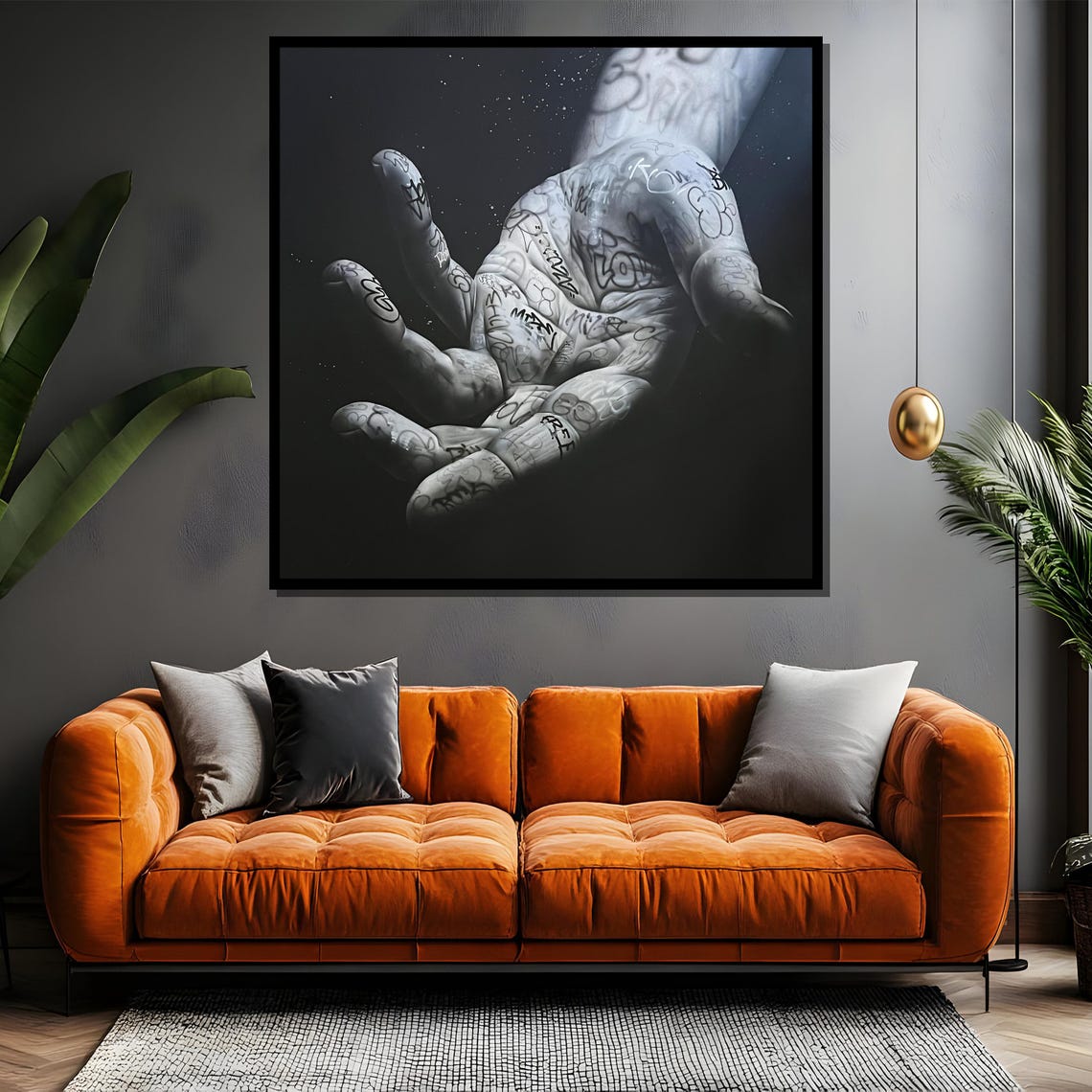 Graffiti Hand Painting Minimalist And Bold Modern Wall Art For Urban Home Decor And Unique Gift Ideas - Image 4
