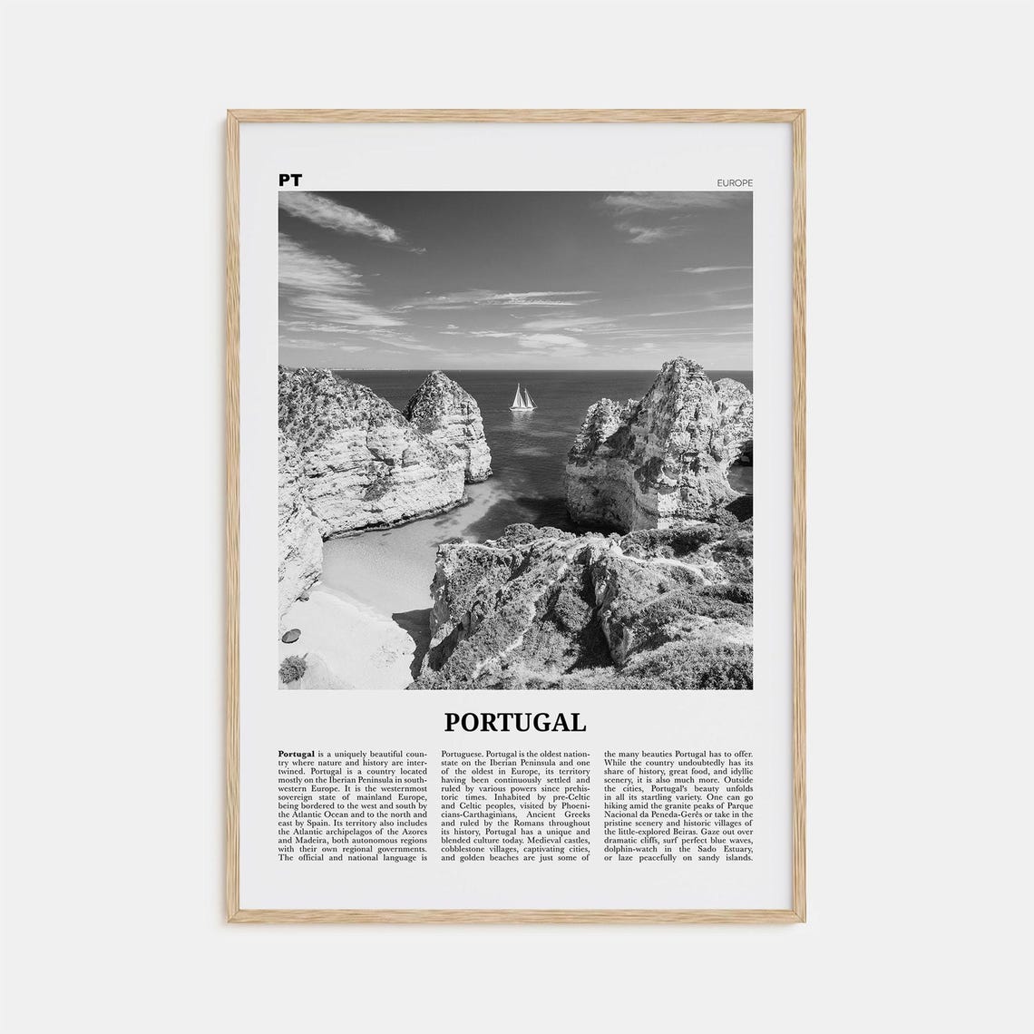 Portugal Print Black And White No 3 Portugal Wall Art Portugal Poster Portugal Photo Portugal Wall Dcor Portugal Map