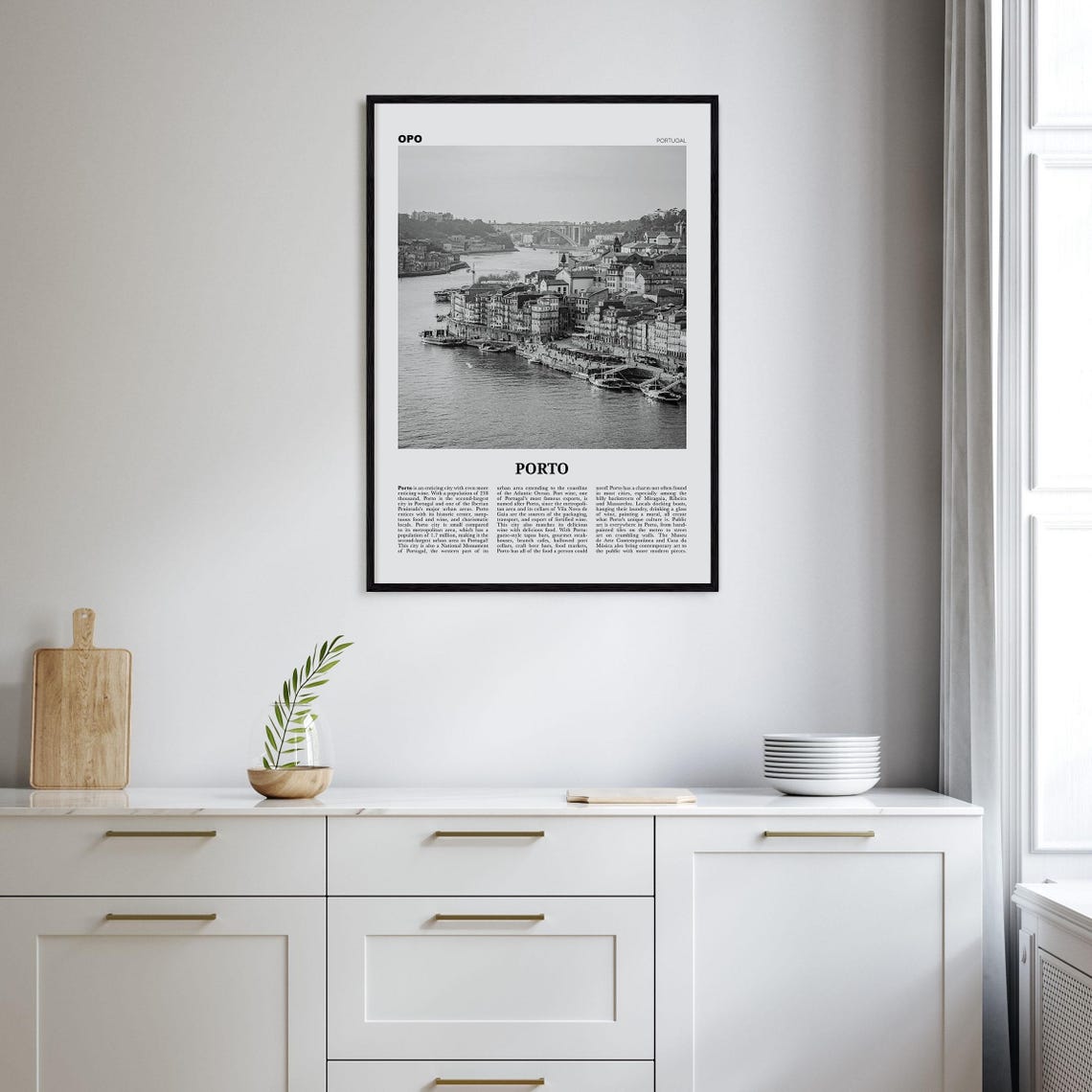 Porto Black and White Travel Poster, Portugal - Image 2