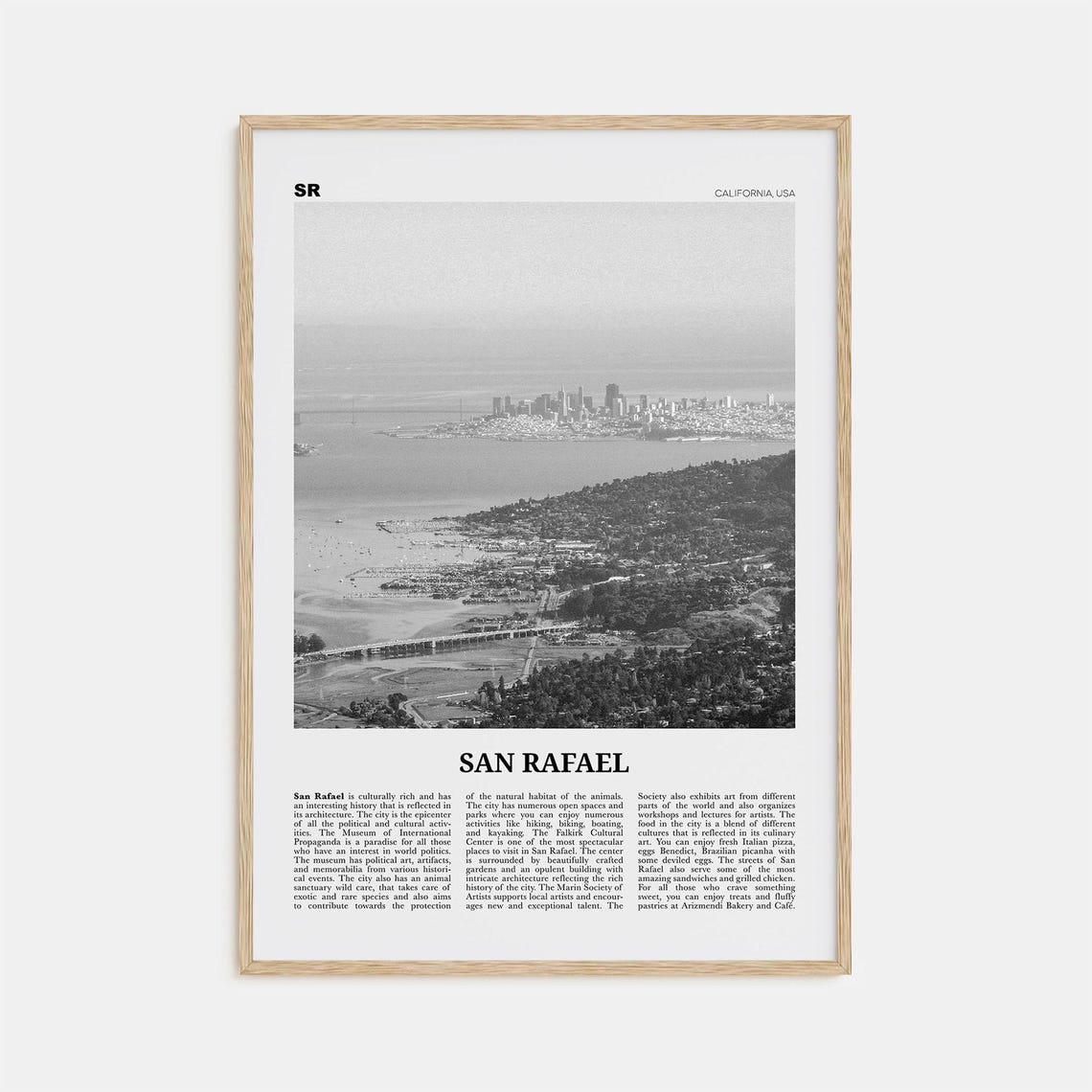 San Rafael Print Black And White San Rafael Wall Art San Rafael Poster San Rafael Photo San Rafael Dcor California Usa United States