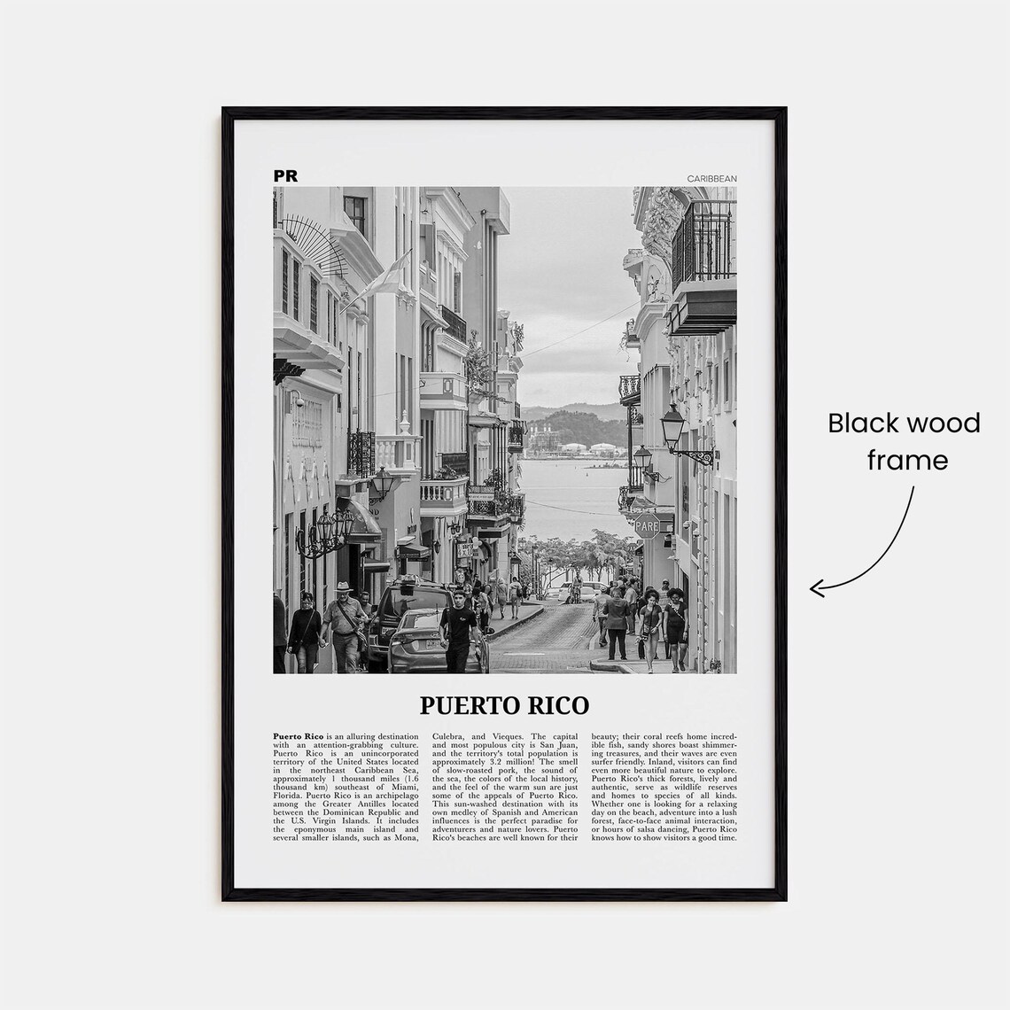 Puerto Rico Black And White No 2, San Juan Poster - Image 3