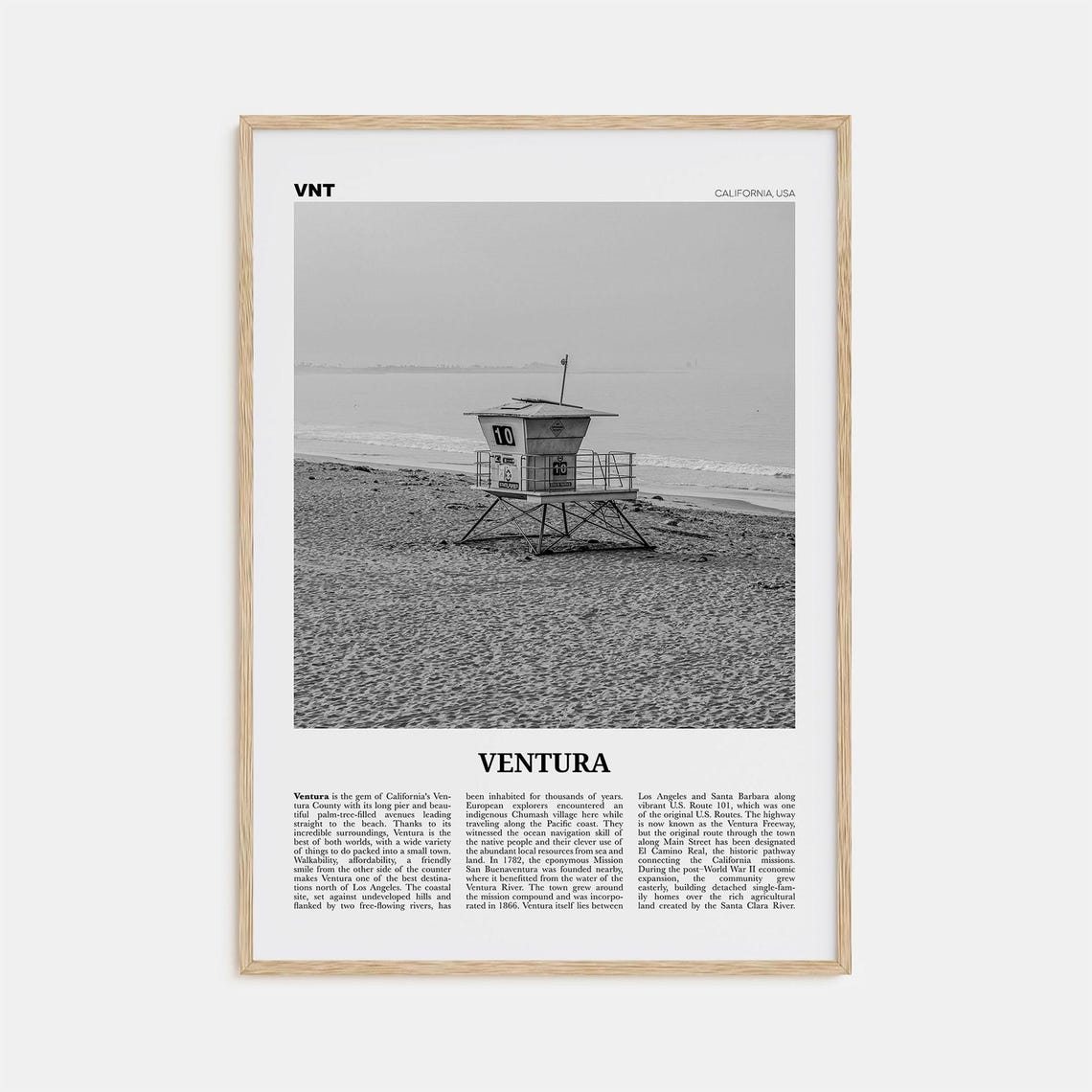 Ventura Print Black And White No 2 Ventura Wall Art Ventura Poster Ventura Photo Ventura Decor California Usa United States