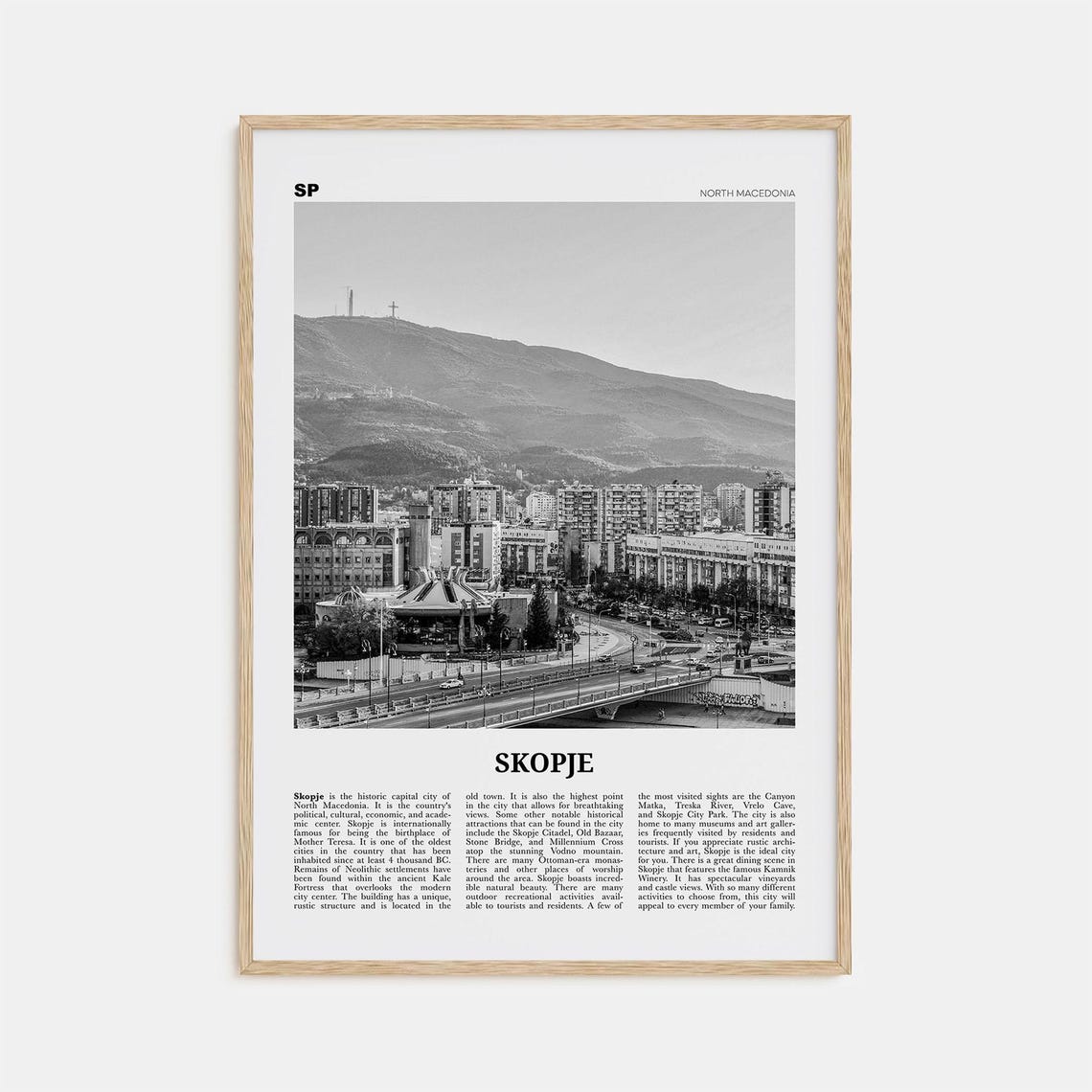 Skopje Print Black And White Skopje Wall Art Skopje Poster Skopje Photo Skopje Wall Dcor North Macedonia Shkup