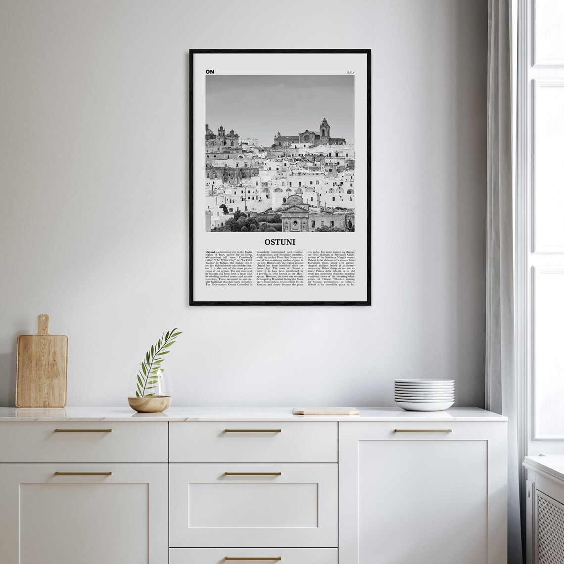 Ostuni Map, Italy Puglia Travel Poster - Image 2