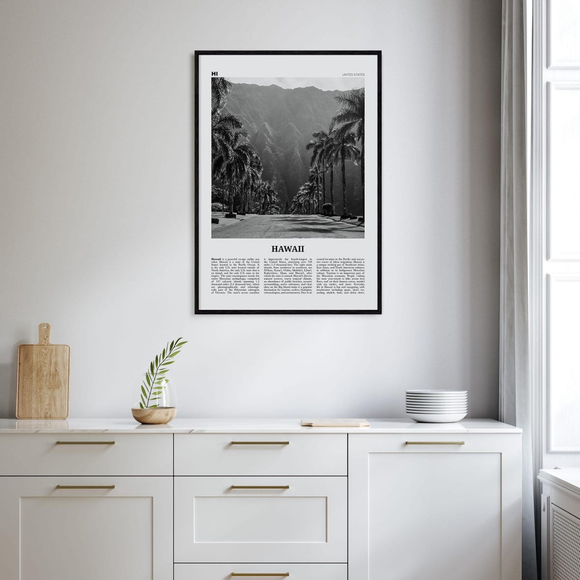 Hawaii Black And White No. 2 Travel Poster - Image 2