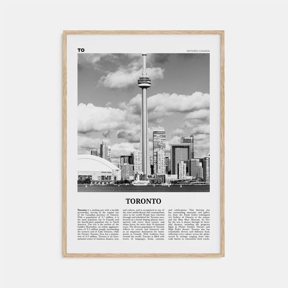 Toronto Black and White No. 3 Travel Poster