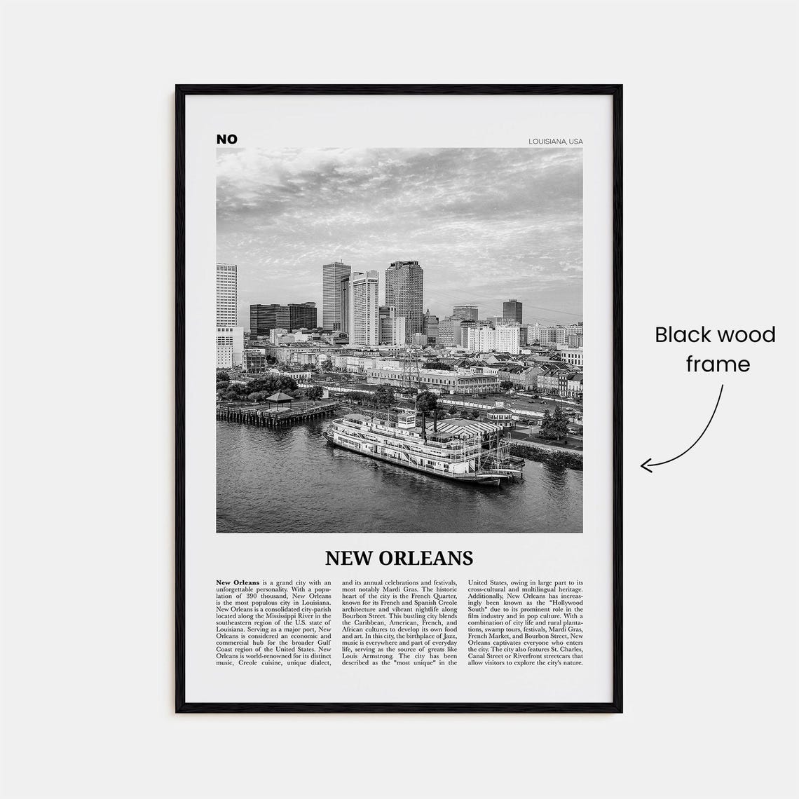 New Orleans Print Black And White No 4 New Orleans Wall Art New Orleans Poster New Orleans Photo Louisiana Print La Nouvelle Orlans - Image 3