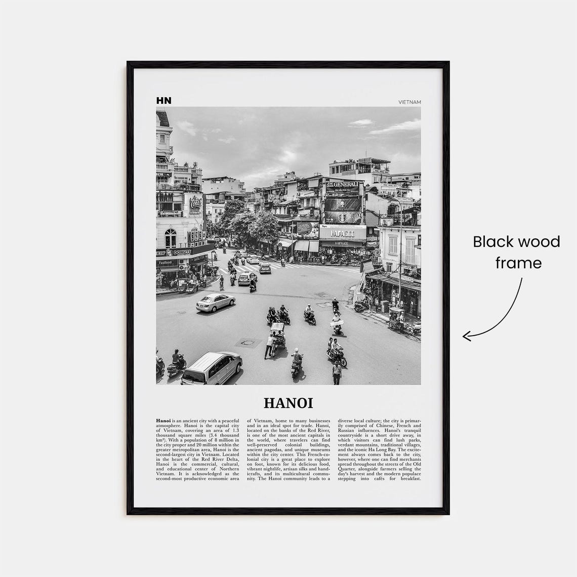 Hanoi Print Black And White No 1 Hanoi Wall Art Hanoi Poster Hanoi Photo Hanoi Wall Decor Vietnam Viet Nam Asia H Ni Viet Nam - Image 3