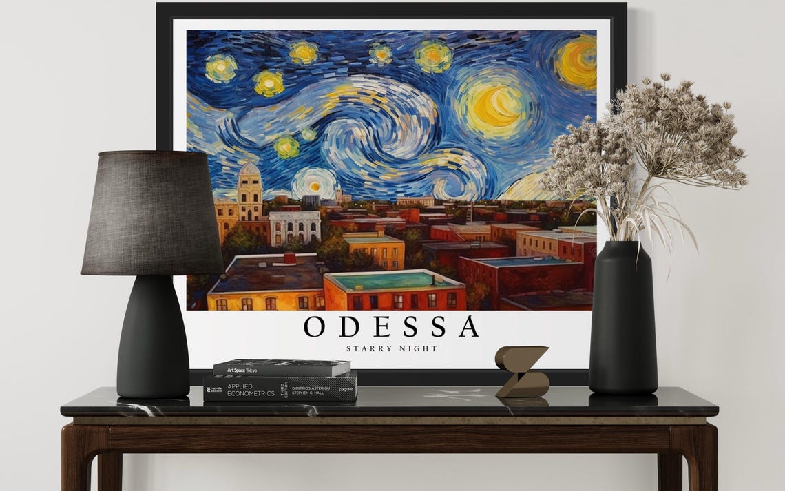 Odessa Texas Starry Night, Art Print - Image 3