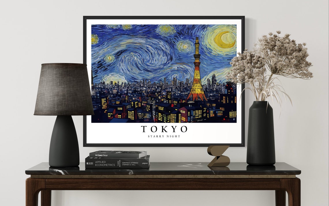 Tokyo Starry Night Tower Skyline Night Lights City View Poster - Image 3