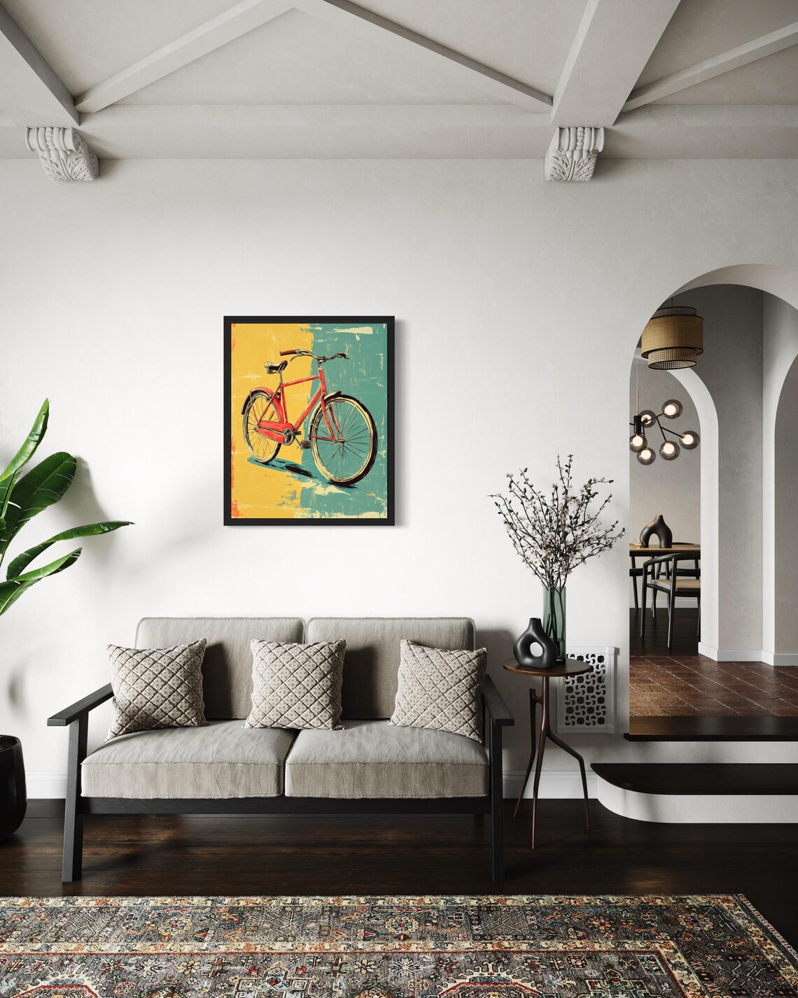 Bicycle Pop Art Print, Original Paint Artwork - Image 4