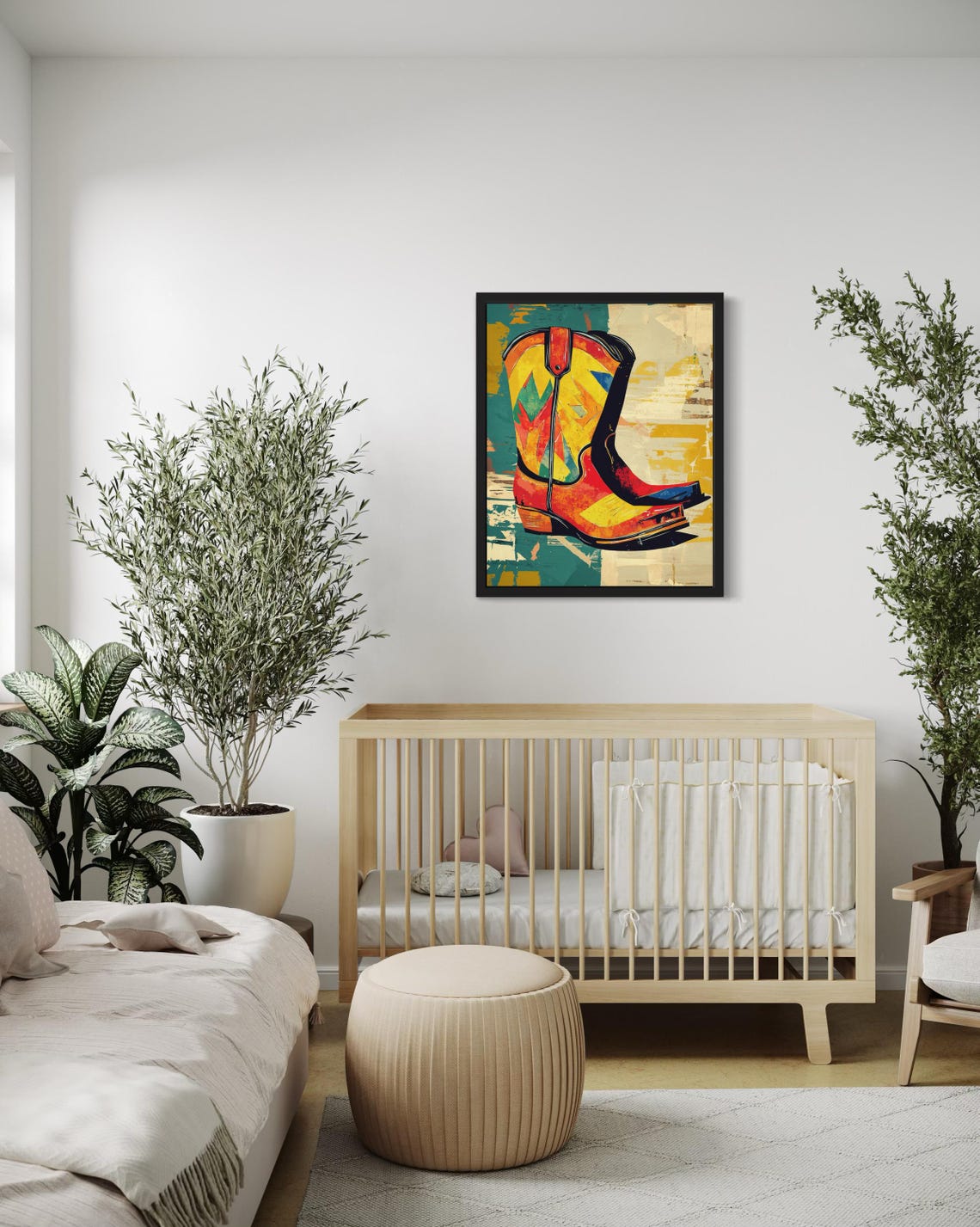 Cowboy Shoes Pop Art Print Wall Art Poster Original Paint Artwork Artwork Decor - Image 3