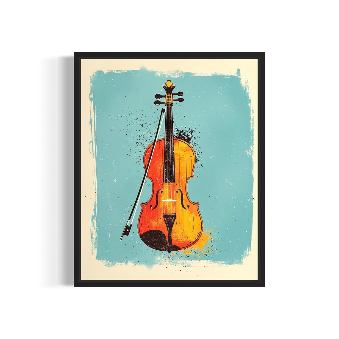 Violin Pop Art, Retro Vintage Collection Decor