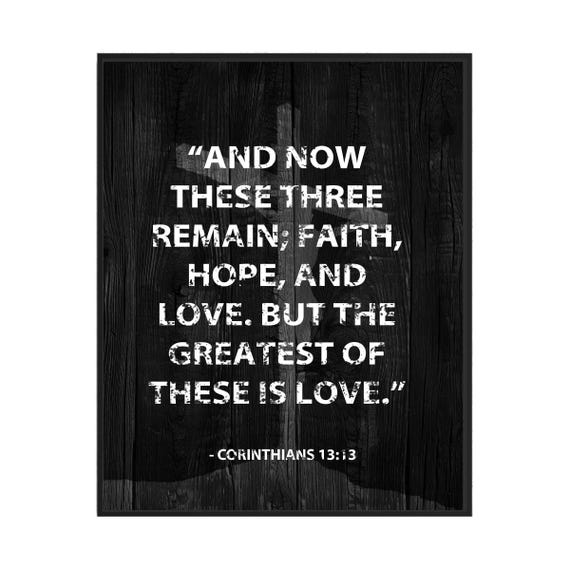 Corinthians Bible Quotes Art Print Wall Art Poster Original Paint Artwork Artwork Decor