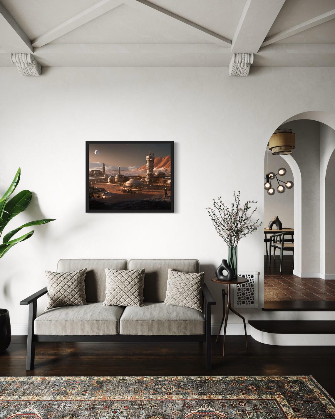 Mars Settlement Abstract Wall Art Print - Image 2