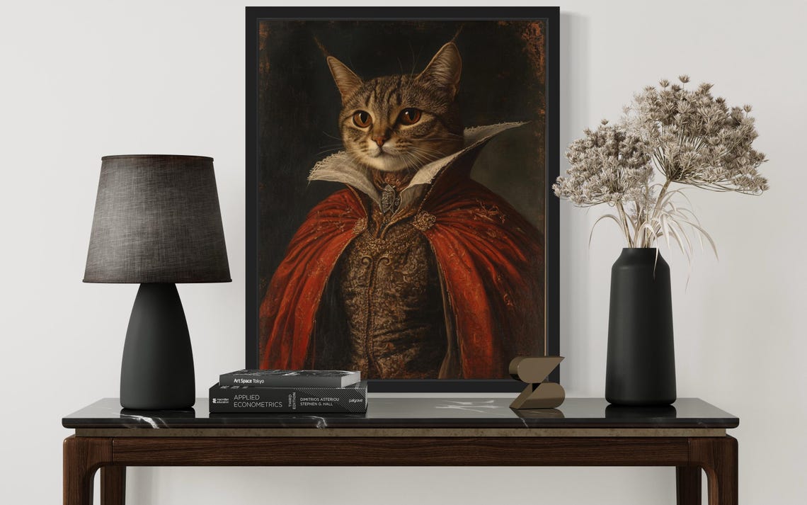 Vampire Portrait Cat Poster - Image 2