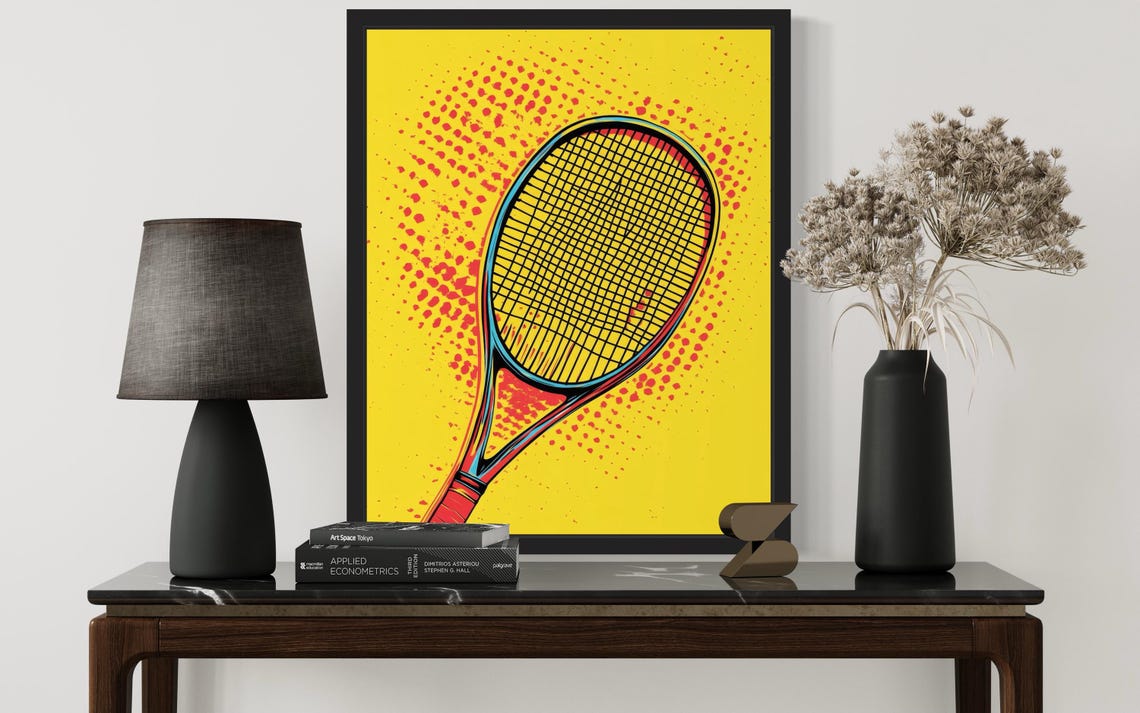 Tennis Racket Pop Art Poster - Image 4