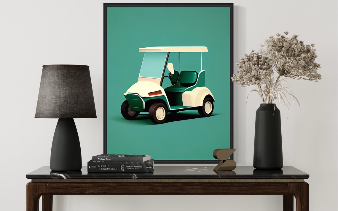 Golf Cart Minimalist Poster Print - Image 4